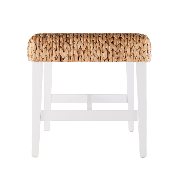 SwayLiving Standerson White Woven Coffee Table Bench BENCHES