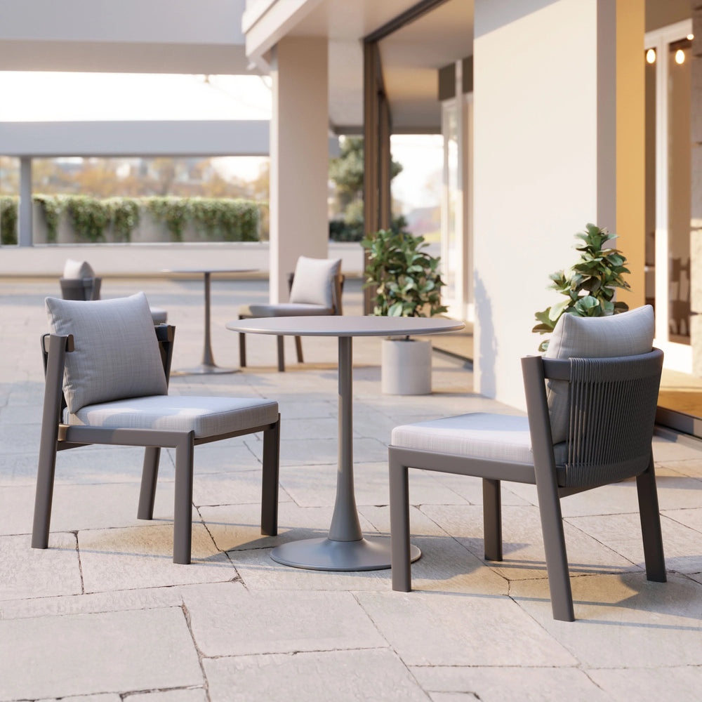 SwayLiving Horizon Dining Chair (Set of 2) Gray OUTDOOR DINING CHAIRS