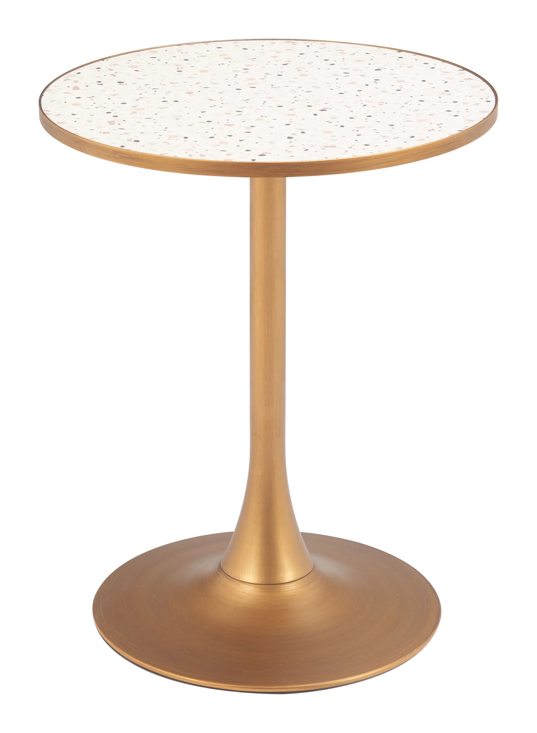 SwayLiving Bite Bistro Table Beige & Gold DINING TABLES