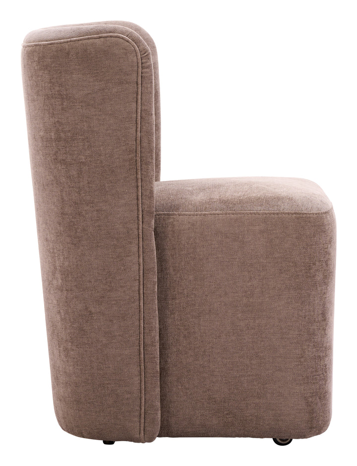 Bambun Dining Chair with Wheels Taupe