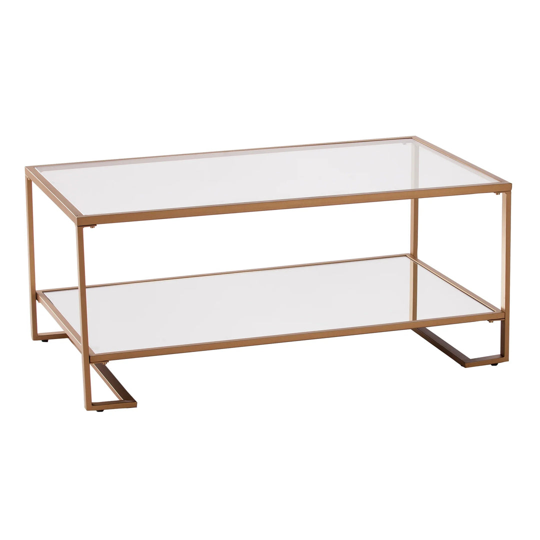SwayLiving Horten Glass-Top Cocktail Table COFFEE TABLES