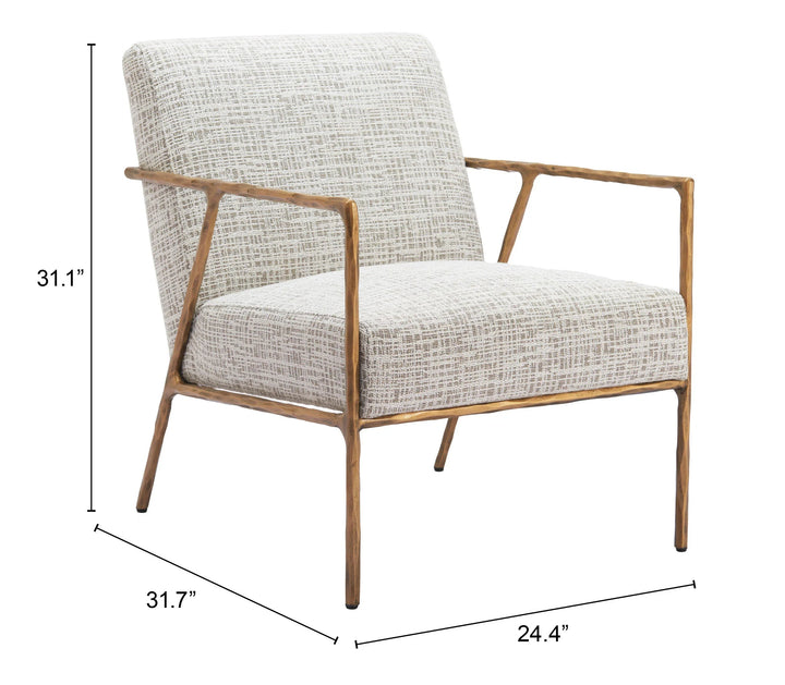 SwayLiving Norrebro Accent Chair Beige Frost ACCENT + LOUNGE CHAIRS