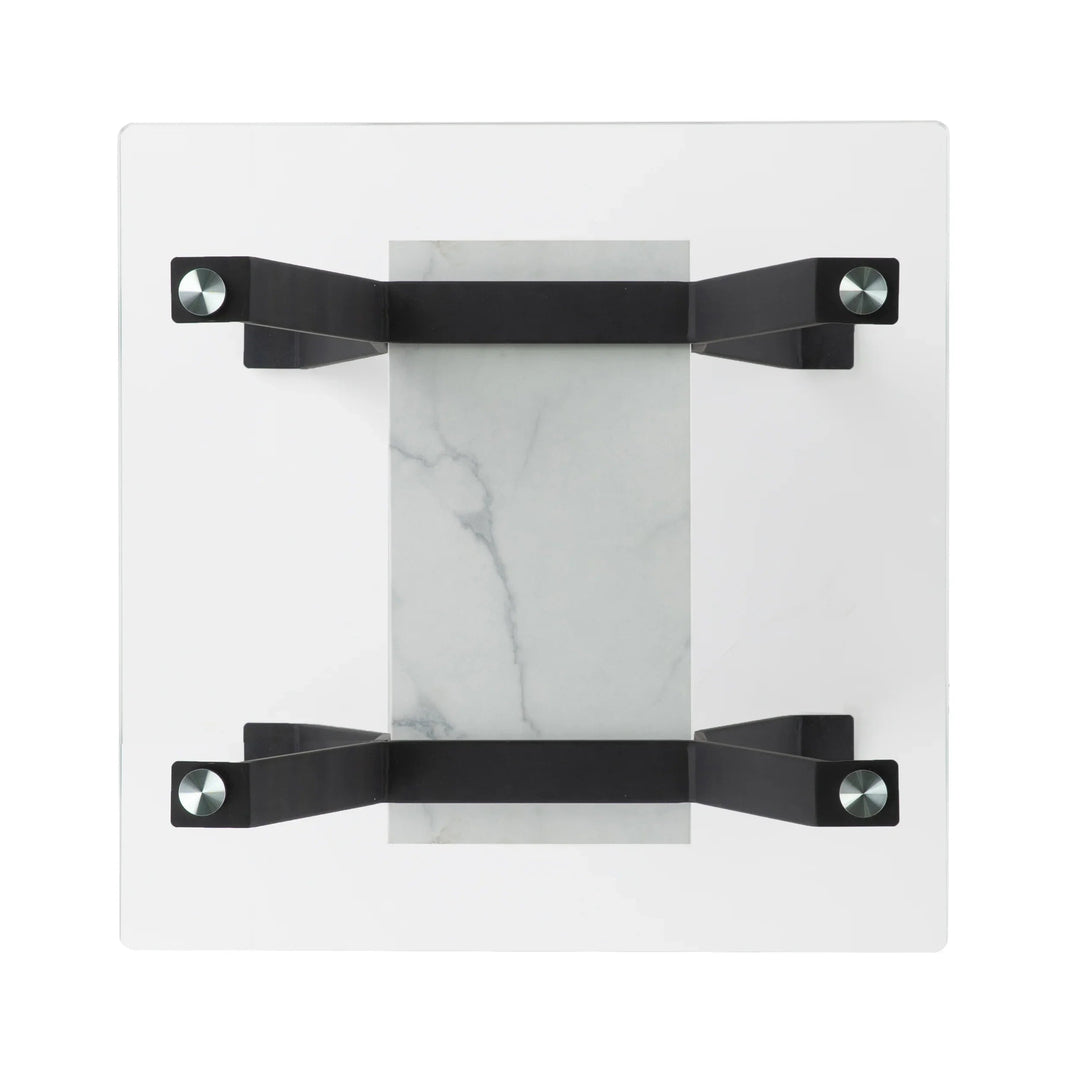 SwayLiving Darvette Glass-Top End Table ACCENT TABLES