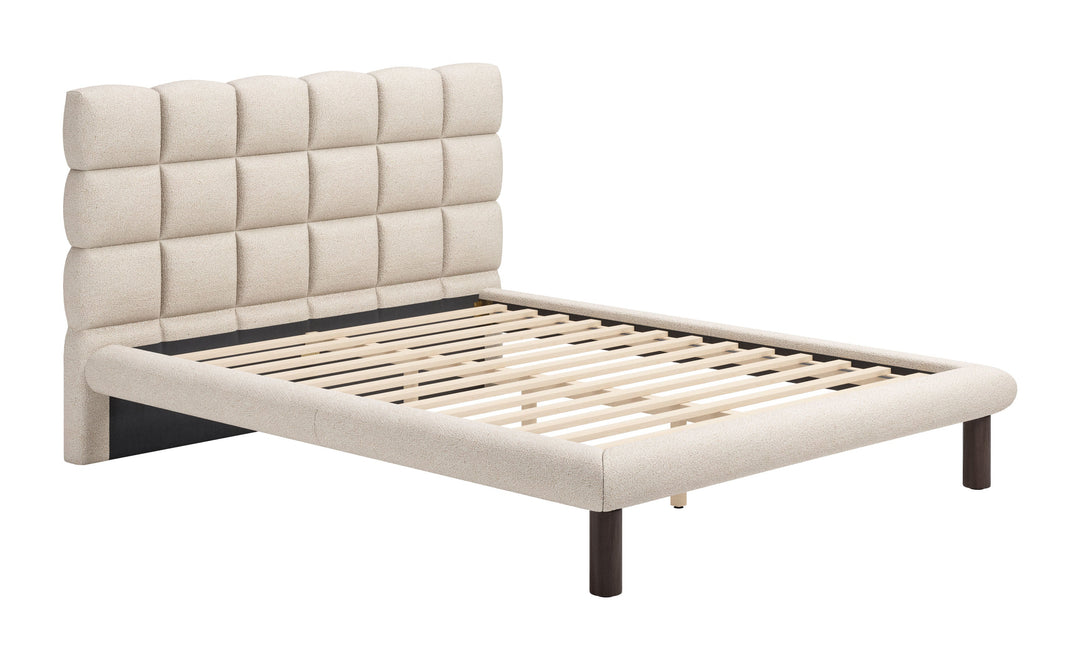 Placid Queen Bed Beige