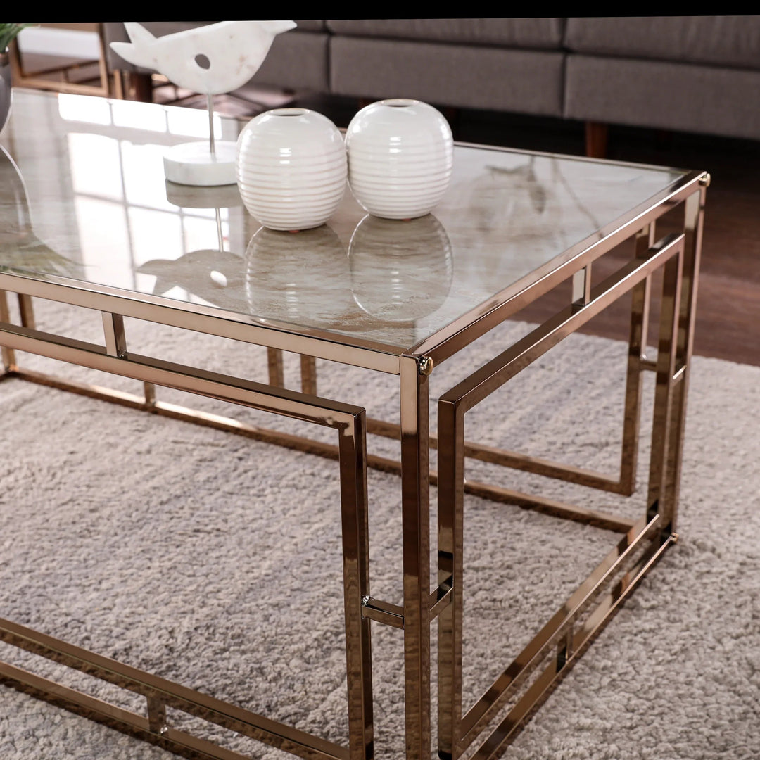 SwayLiving Simondley Faux Marble Cocktail Table COFFEE TABLES