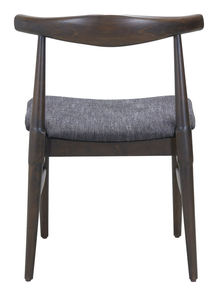 SwayLiving Tuzka Dining Chair (Set of 2) Gray & Espresso DINING CHAIRS