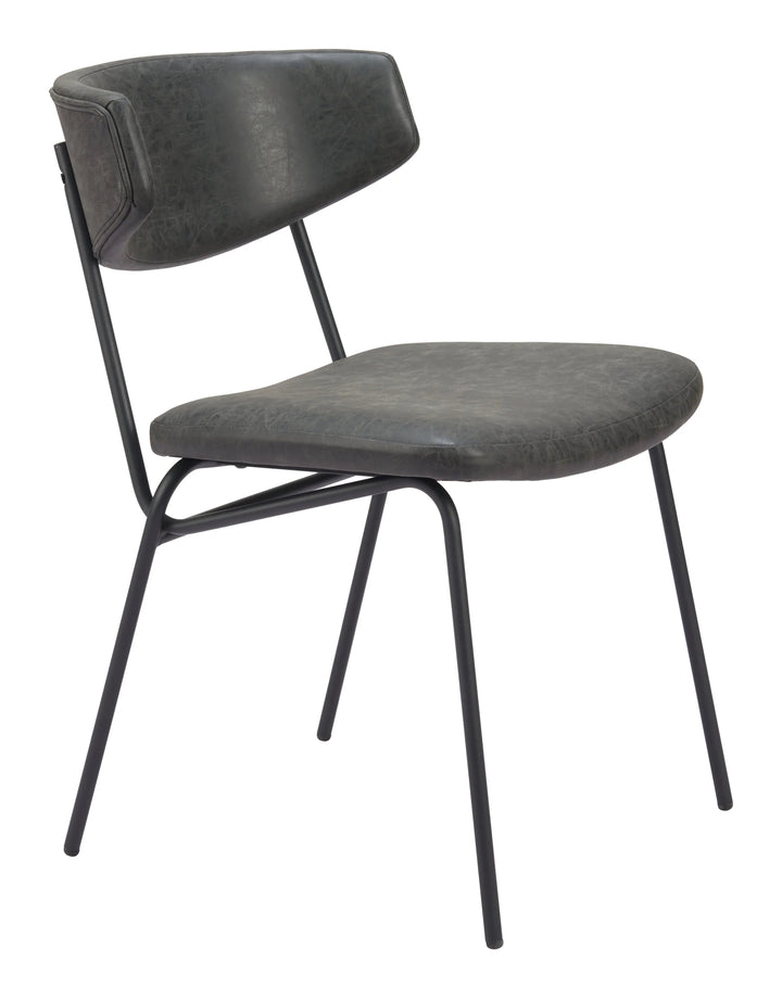 SwayLiving Charon Dining Chair (Set of 2) Vintage Black DINING CHAIRS