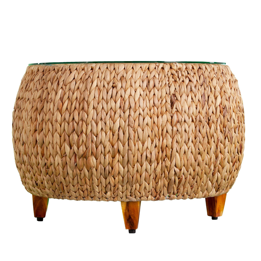 SwayLiving Jokobe Round Water Hyacinth Cocktail Table COFFEE TABLES