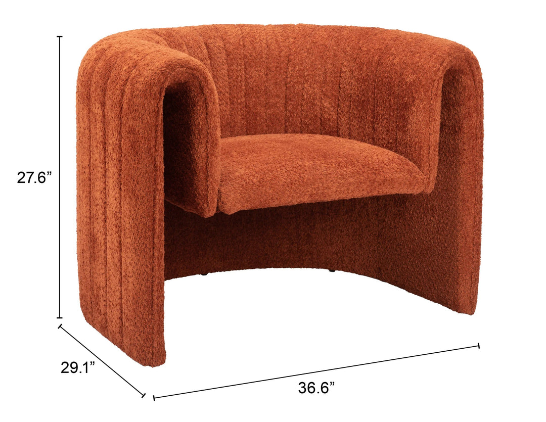 SwayLiving Viana Accent Chair Burnt Orange ACCENT + LOUNGE CHAIRS