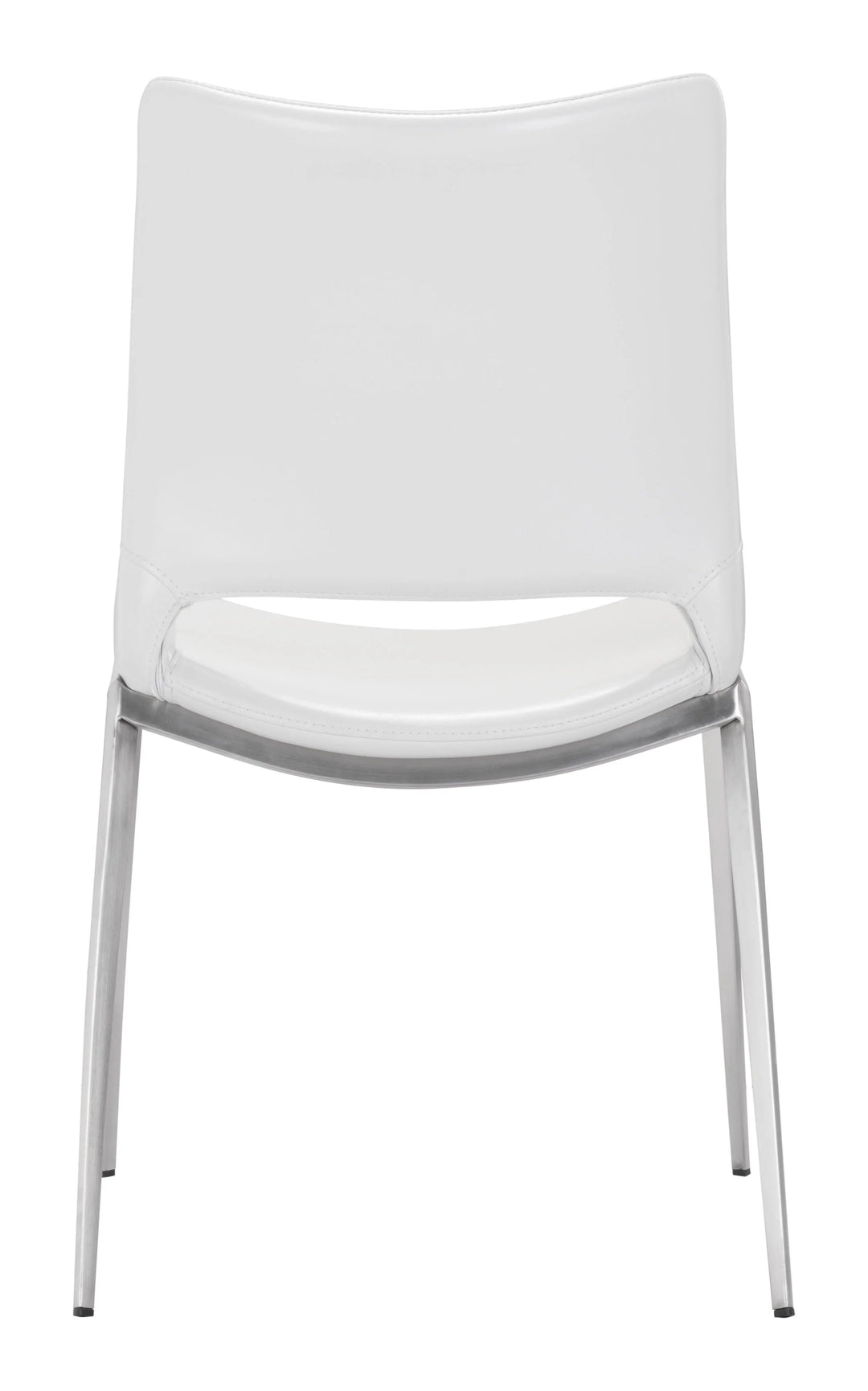 SwayLiving Ace Dining Chair (Set of 2) White & Silver DINING CHAIRS