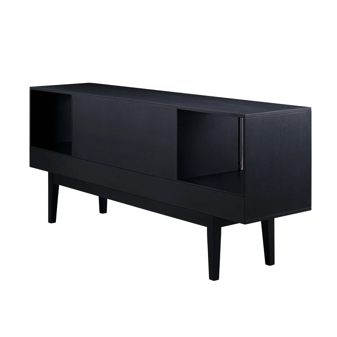 SwayLiving Holly & Martin Simms Midcentury Modern Media Console - Black MEDIA + TV STANDS