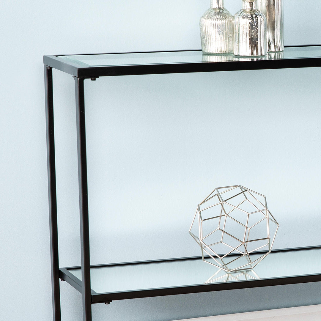 SwayLiving Horten Glam Narrow Console Table - Black CONSOLE TABLES