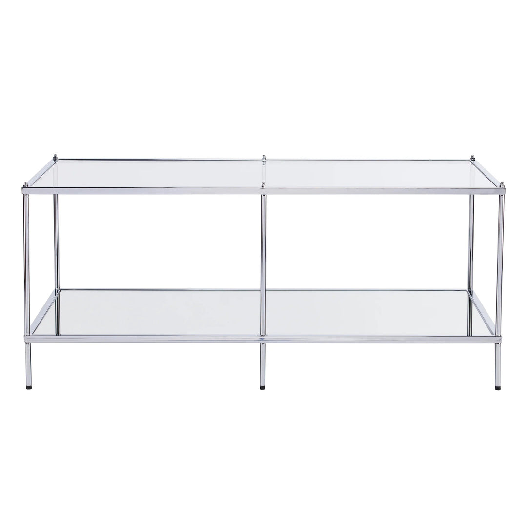 SwayLiving Knox Glam Mirrored Cocktail Table - Chrome COFFEE TABLES