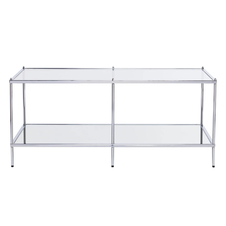 SwayLiving Knox Glam Mirrored Cocktail Table - Chrome COFFEE TABLES