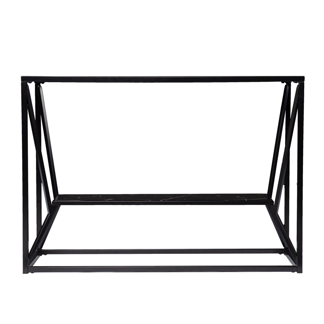 SwayLiving Argall Long Glass-Top Console Table CONSOLE TABLES