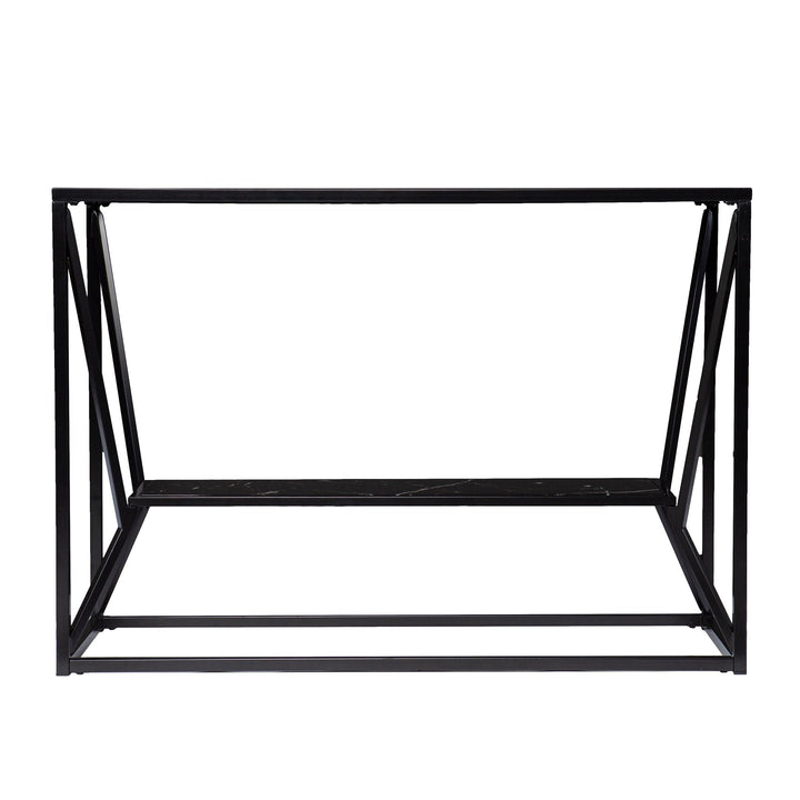 SwayLiving Argall Long Glass-Top Console Table CONSOLE TABLES