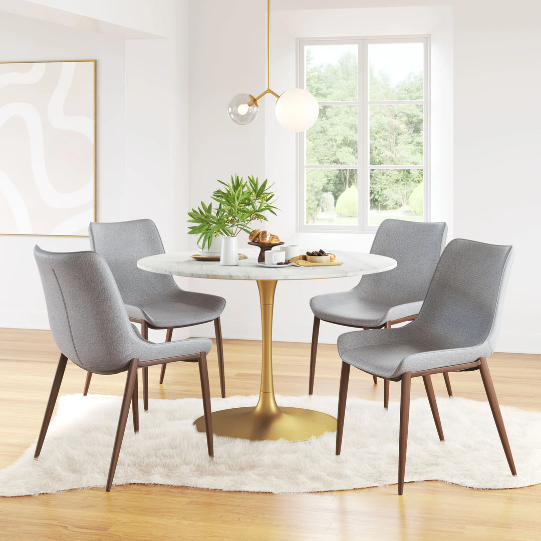 SwayLiving Magnus Dining Chair (Set of 2) Slate Gray & Walnut DINING CHAIRS