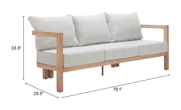 SwayLiving Leto Sofa Gray OUTDOOR SOFAS + SECTIONALS
