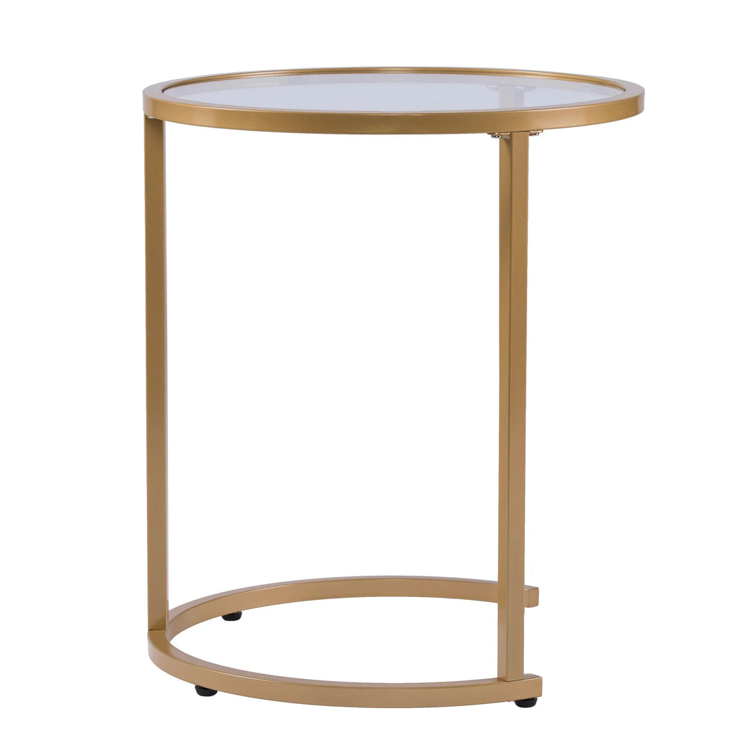 SwayLiving Evelyn Glam Nesting Side Table 2pc Set – Gold ACCENT TABLES