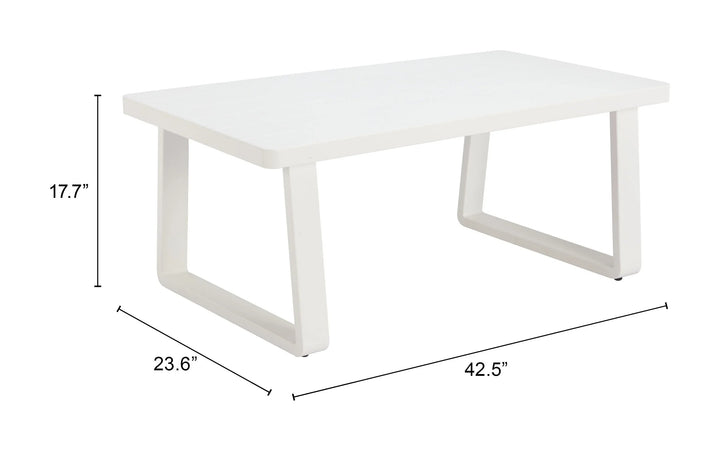 SwayLiving Welt Coffee Table White COFFEE TABLES