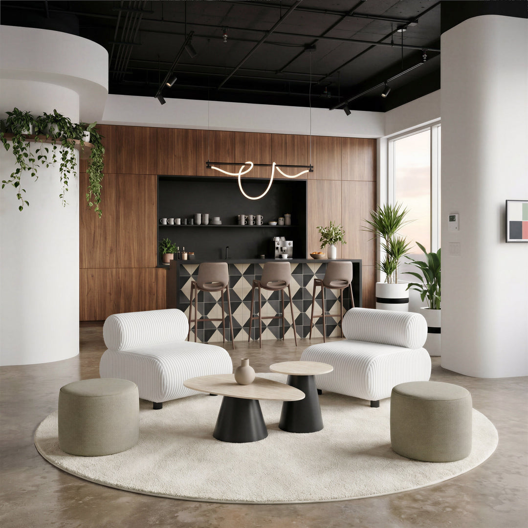 Reyes Coffee Table Set (2-Piece) Natural & Black