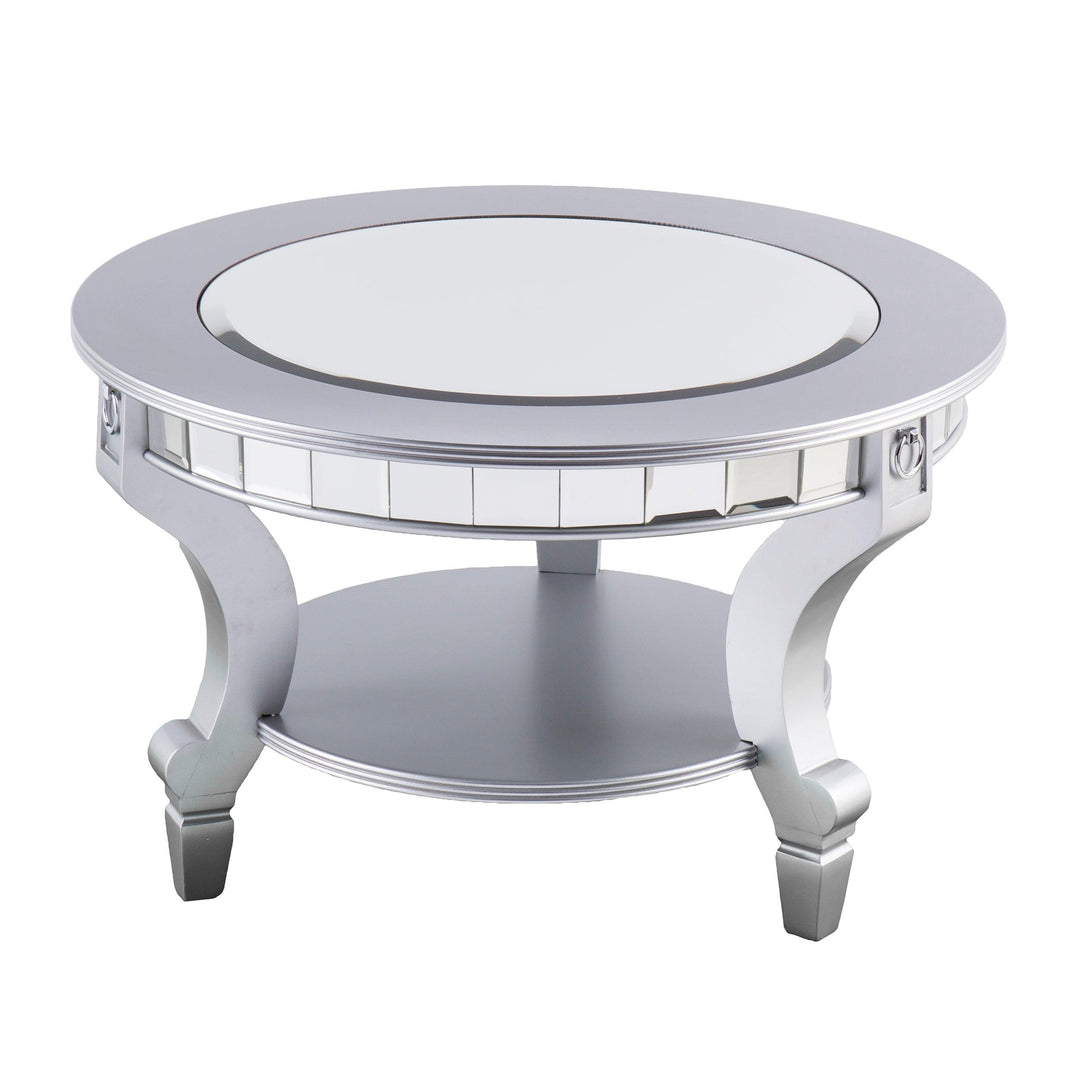 SwayLiving Linsay Mirrored Round Cocktail Table COFFEE TABLES