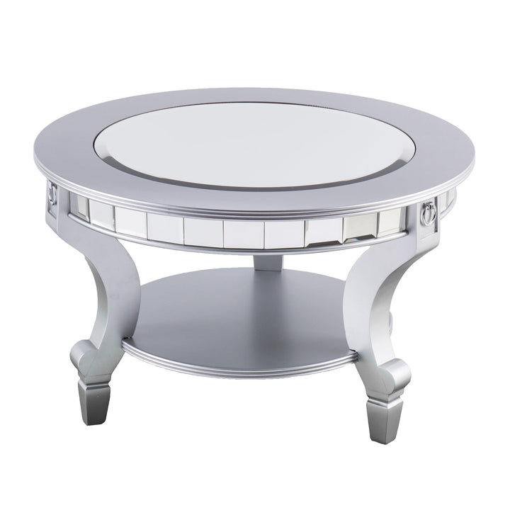 SwayLiving Linsay Mirrored Round Cocktail Table COFFEE TABLES