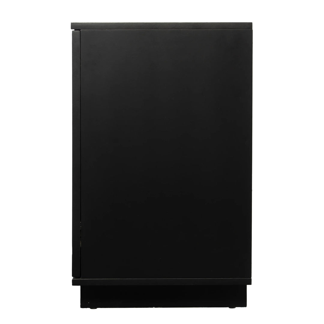 SwayLiving Delgrave Media Console w/ Storage - Black MEDIA + TV STANDS
