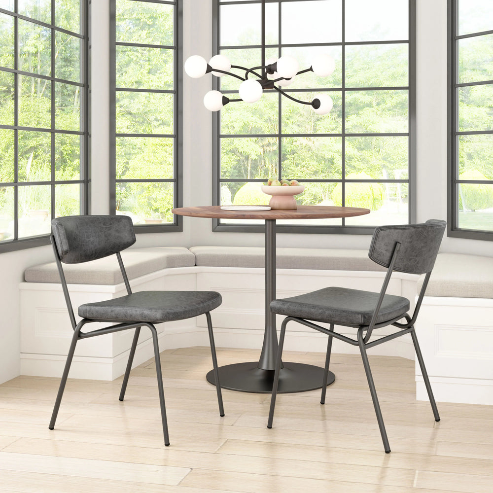 SwayLiving Charon Dining Chair (Set of 2) Vintage Black DINING CHAIRS