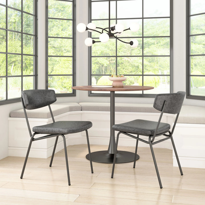 SwayLiving Charon Dining Chair (Set of 2) Vintage Black DINING CHAIRS
