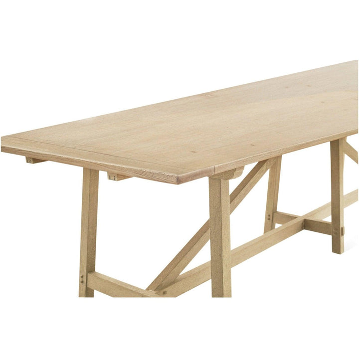 SwayLiving Timeless Sidereal French Laundry Dining Table 125" in Stripped Oak DINING TABLES