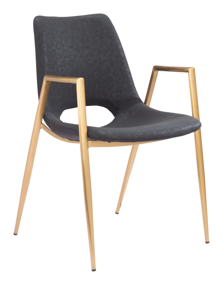 SwayLiving Desi Dining Chair (Set of 2) Black & Gold DINING CHAIRS
