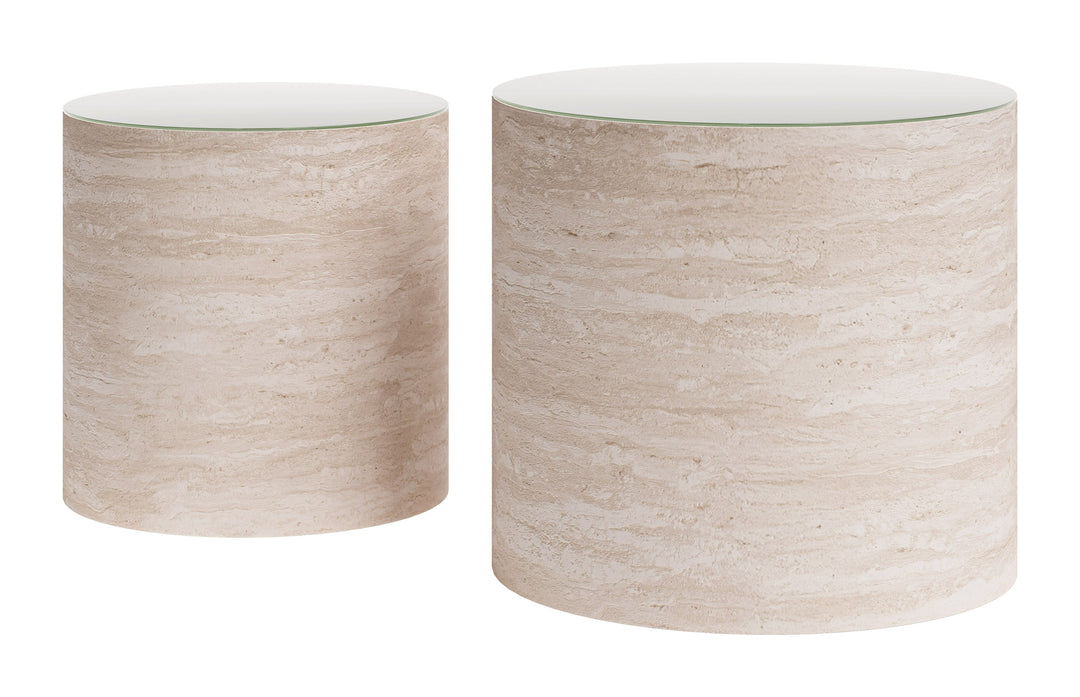 Carzo Coffee Table Set (2-Piece) Stone Beige