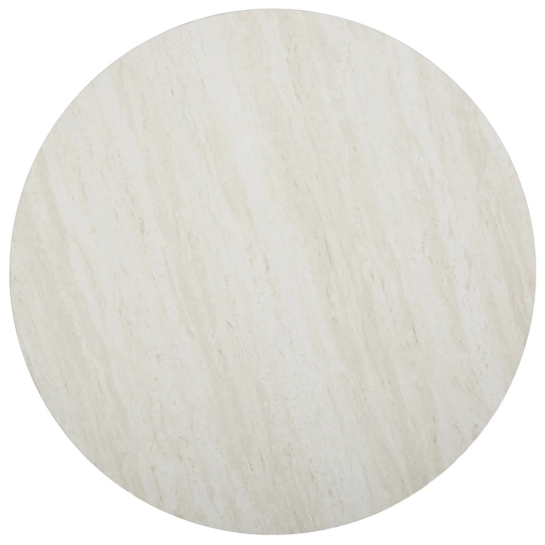 SwayLiving Luna Faux Stone Round Coffee Table COFFEE TABLES