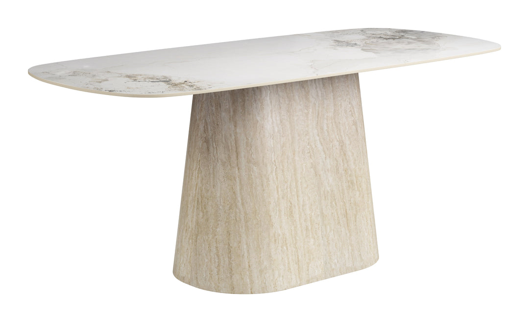 Nooka Dining Table White & Natural