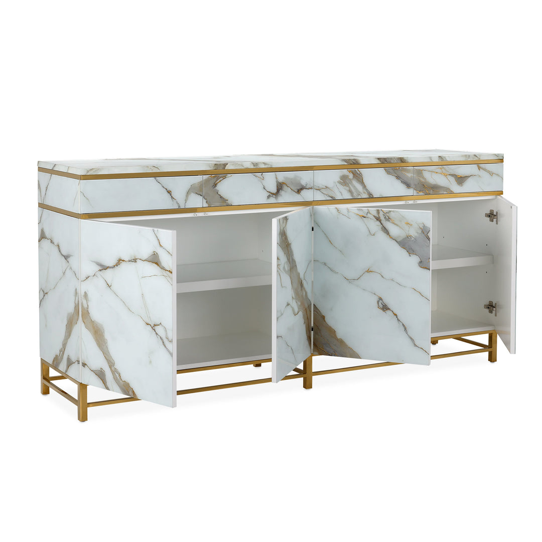Marbled Four-Door Sideboard