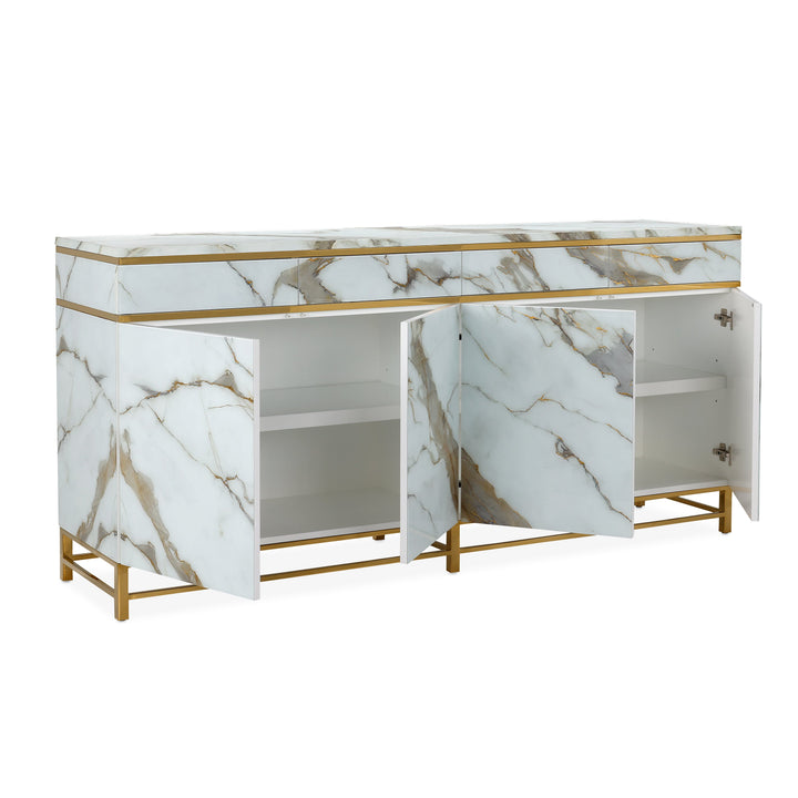 Marbled Four-Door Sideboard