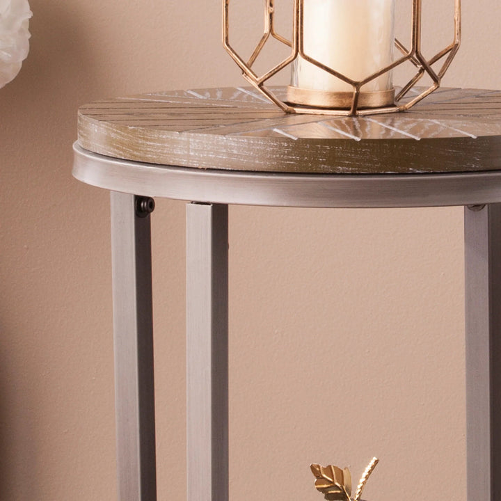 SwayLiving Konya Urban Industrial Round End Table ACCENT TABLES