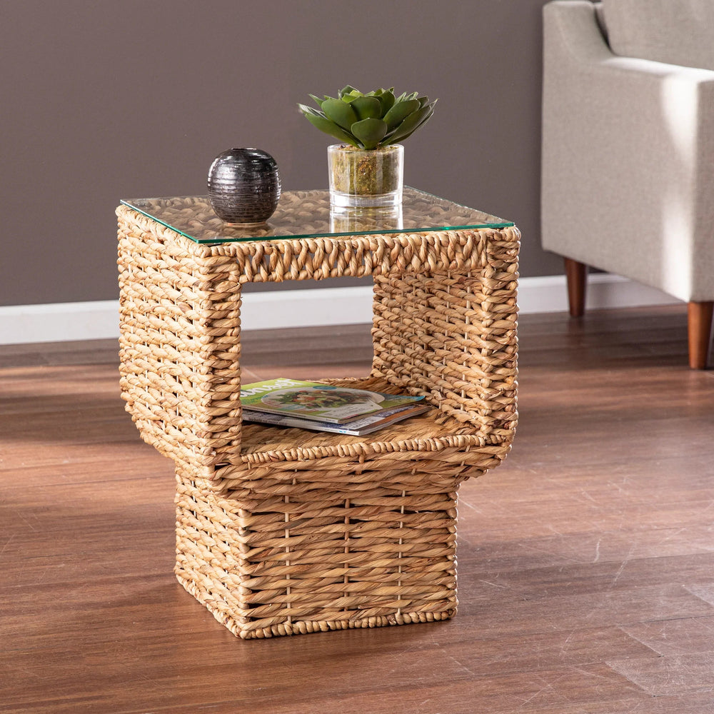 SwayLiving Pallston Water Hyacinth Accent Table ACCENT TABLES