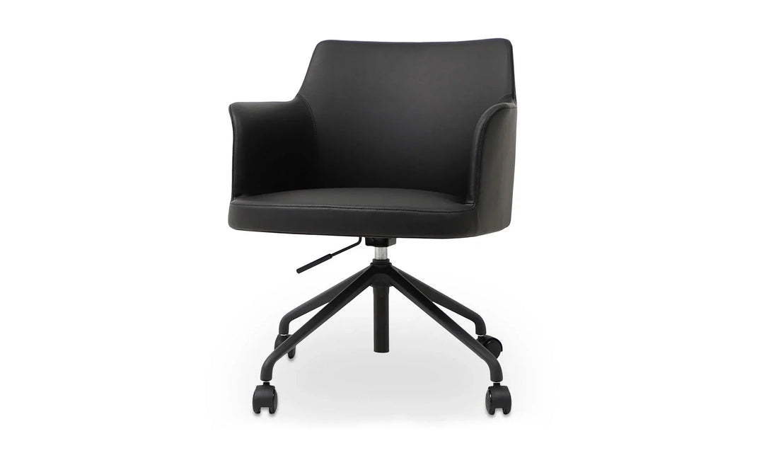 Morris Office Chair PVC Black - SwayLiving