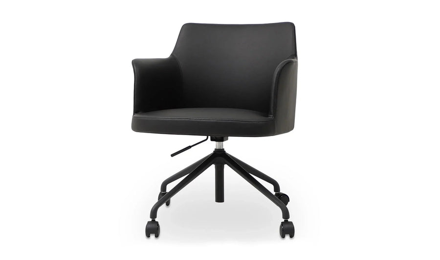 Morris Office Chair PVC Black - SwayLiving