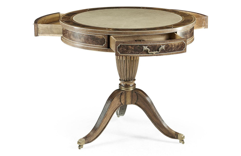 SwayLiving Buckingham Bleached Mahogany Drum Table ACCENT TABLES
