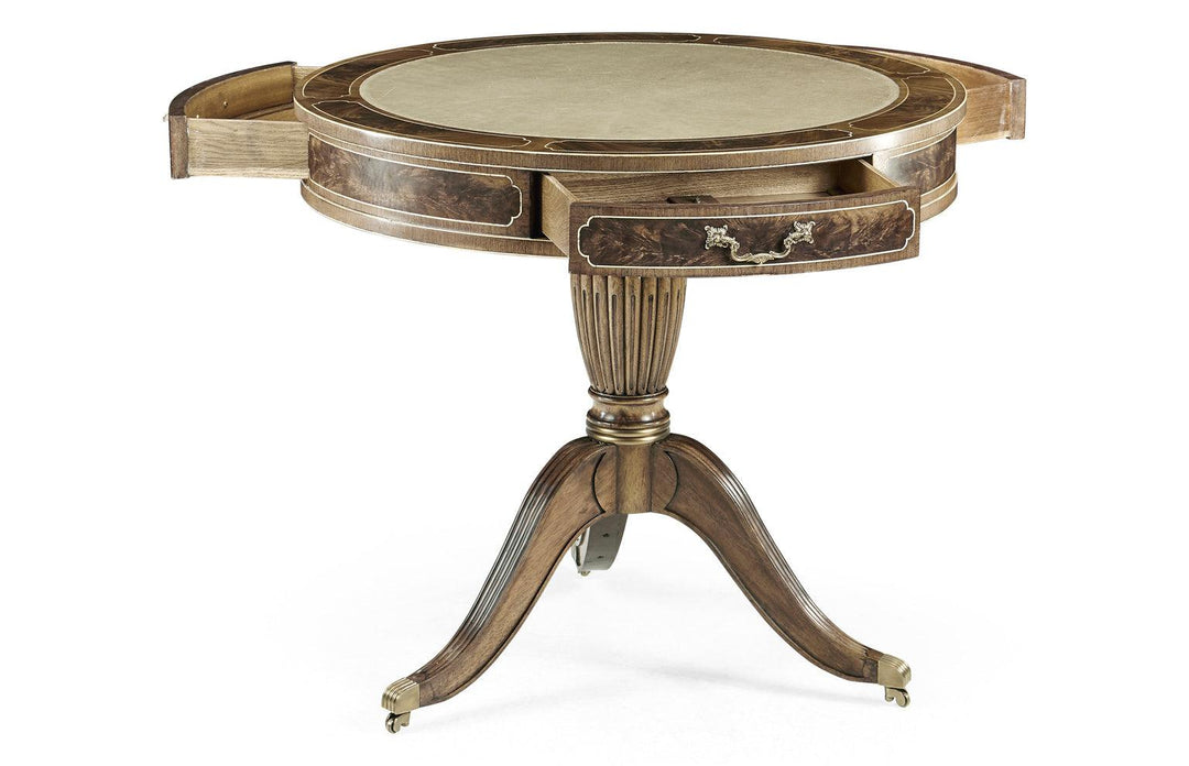 SwayLiving Buckingham Bleached Mahogany Drum Table ACCENT TABLES