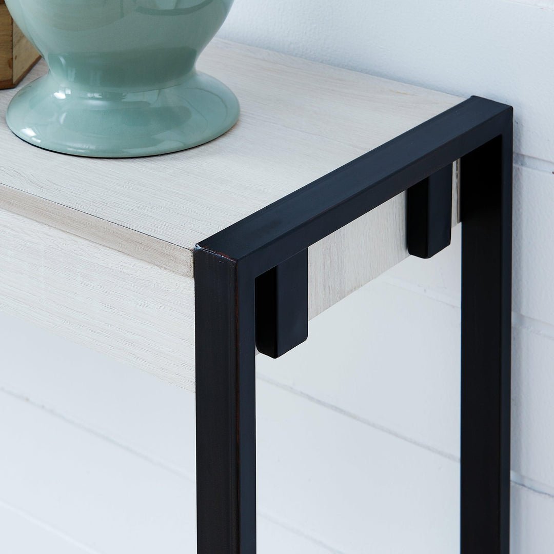 SwayLiving Holly & Martin Macen Console - Black w/ Distressed White CONSOLE TABLES