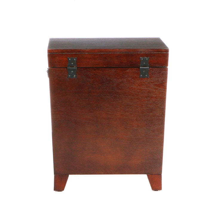 SwayLiving Pyramid Trunk End Table - Espresso ACCENT TABLES