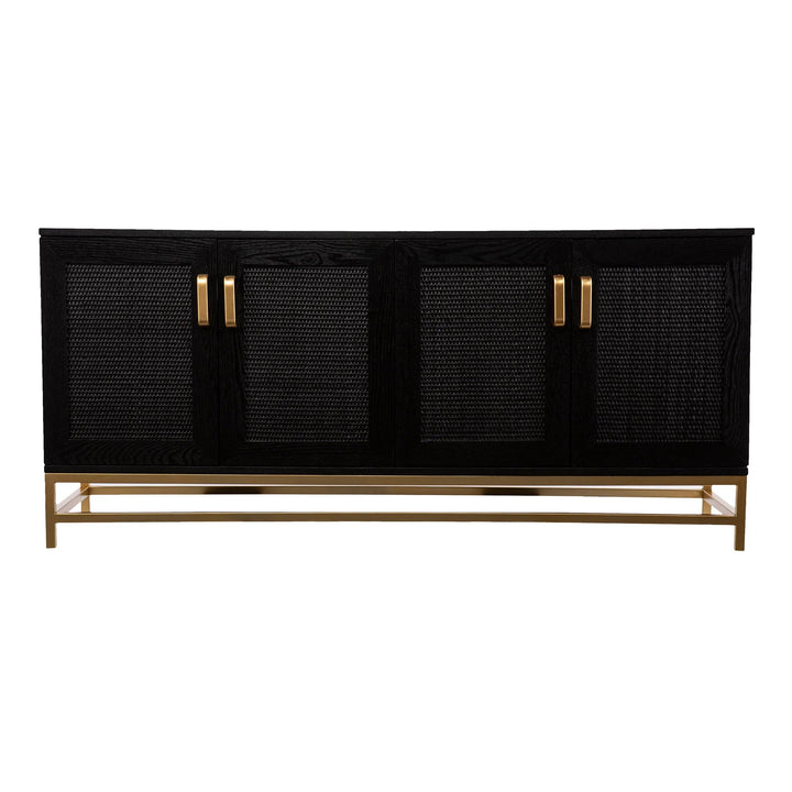 SwayLiving Rolliston Contemporary 4-Door Media Console MEDIA + TV STANDS