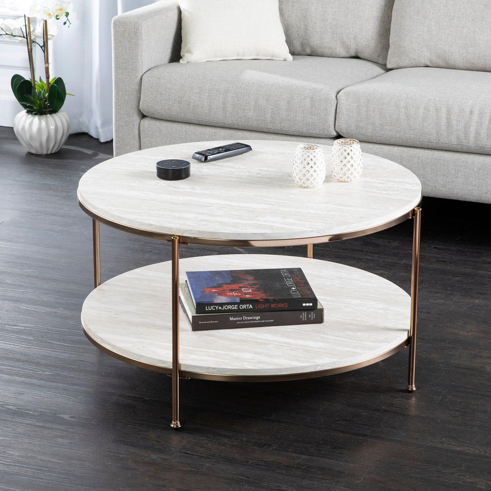 SwayLiving Silas Faux Stone Coffee Table COFFEE TABLES