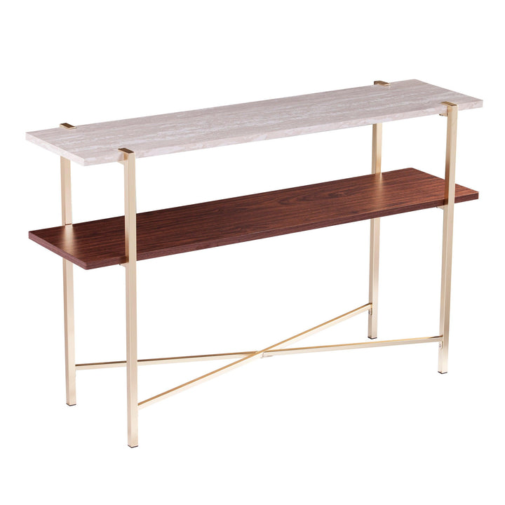 SwayLiving Ardmillan Faux Marble Console Table w/ Storage CONSOLE TABLES