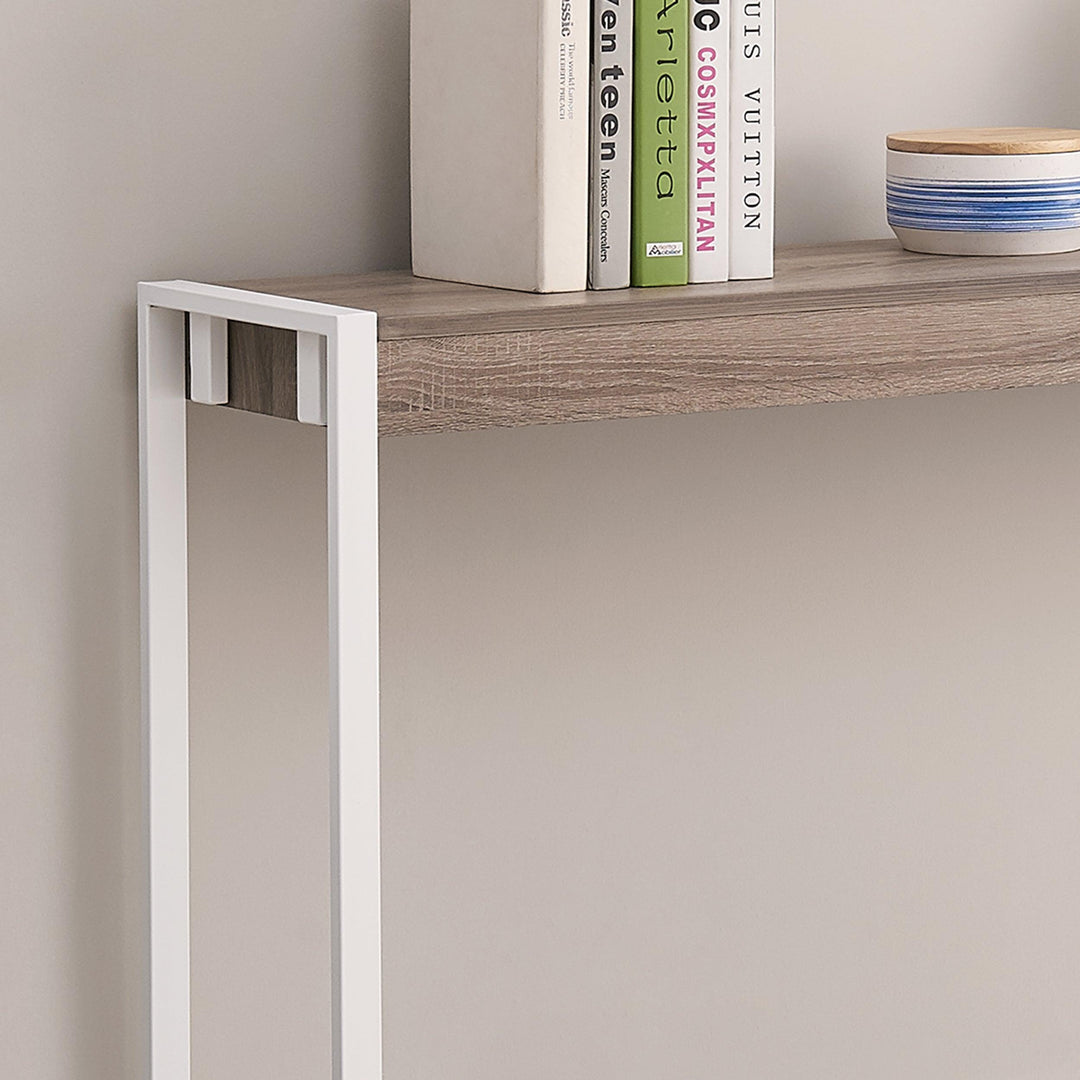 SwayLiving Holly & Martin Macen Console - Mocha Gray w/ White CONSOLE TABLES