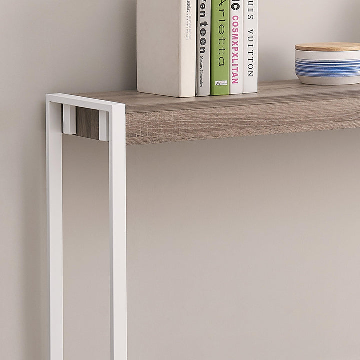 SwayLiving Holly & Martin Macen Console - Mocha Gray w/ White CONSOLE TABLES